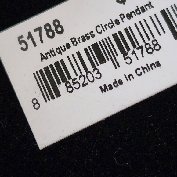 Antique Brass Gold Circle Pendant Cookie Lee Necklace NWT - Picture 10 of 12